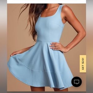 Light blue short dress from Lulus, size S, worn once